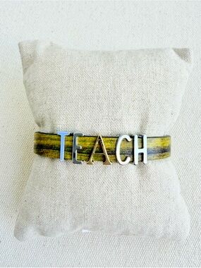 *TEACH Charm Bracelet Band* KEEP COLLECTIVE Retired *Special Pricing*